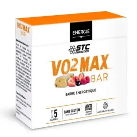VO2 Max Bar 45 g, baton energizant pentru efort cu glucide, proteine, vitamine.  Aroma de fructe rosii. Cutie x5